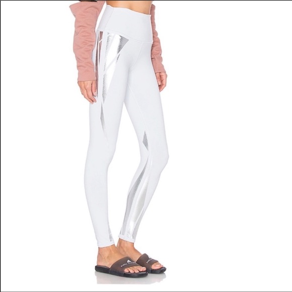 ALO Yoga Pants - Alo leggings blue silver small full length